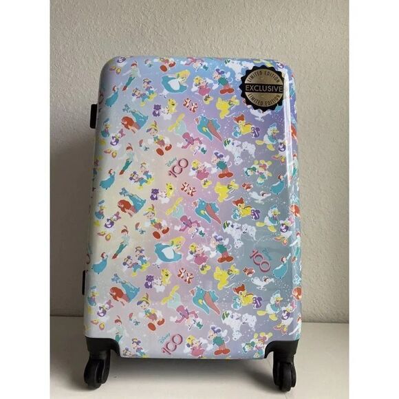 Bioworld Disney 100 Years Classic Characters 24” Upright Spinner Suitcase NEW - Picture 1 of 14